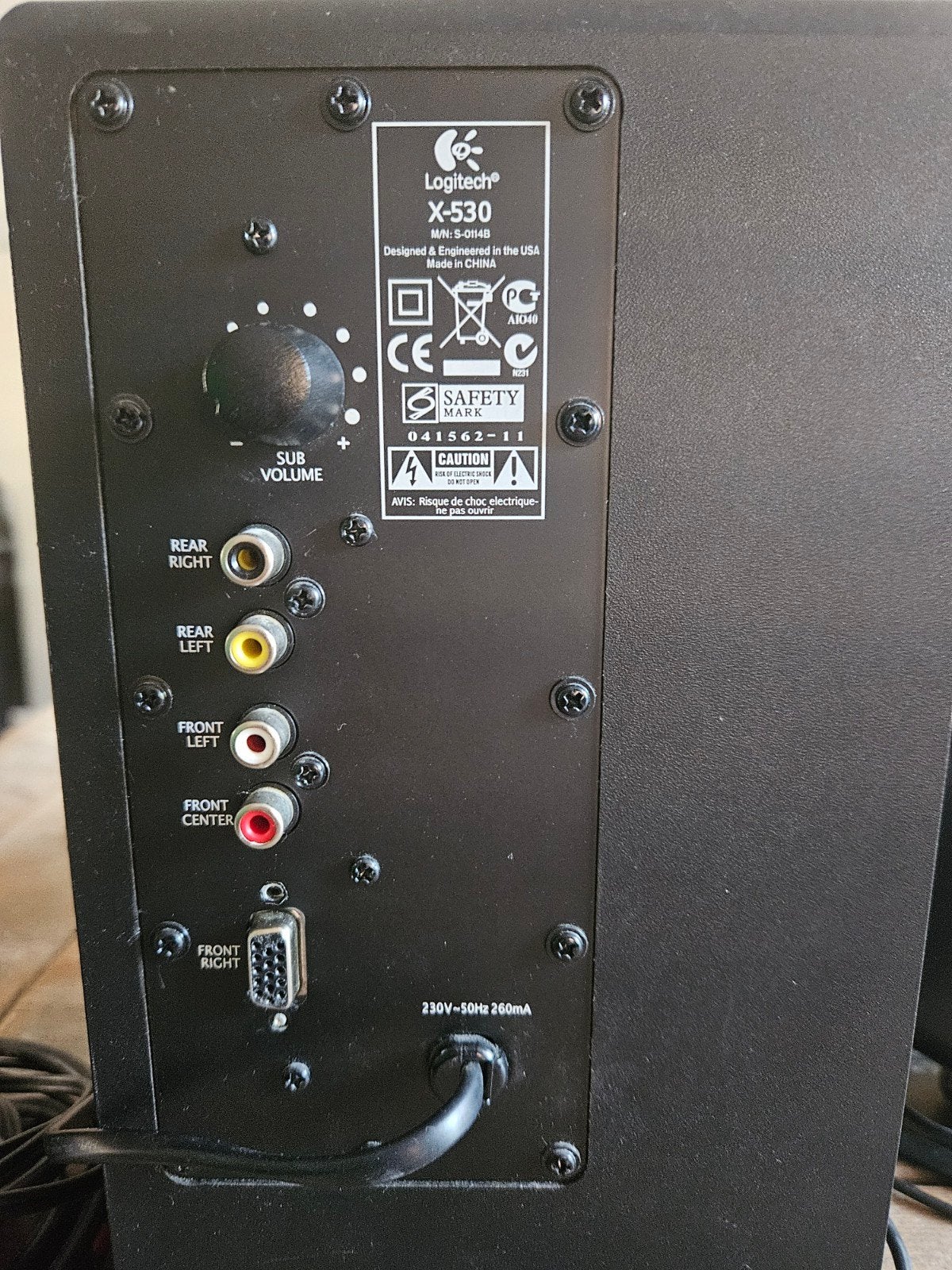 Logitech X-530 5.1 Luidsprekerset met Subwoofer, Ophalen of Verzenden, Gebruikt, Audiokanaal 5.1, Logitech