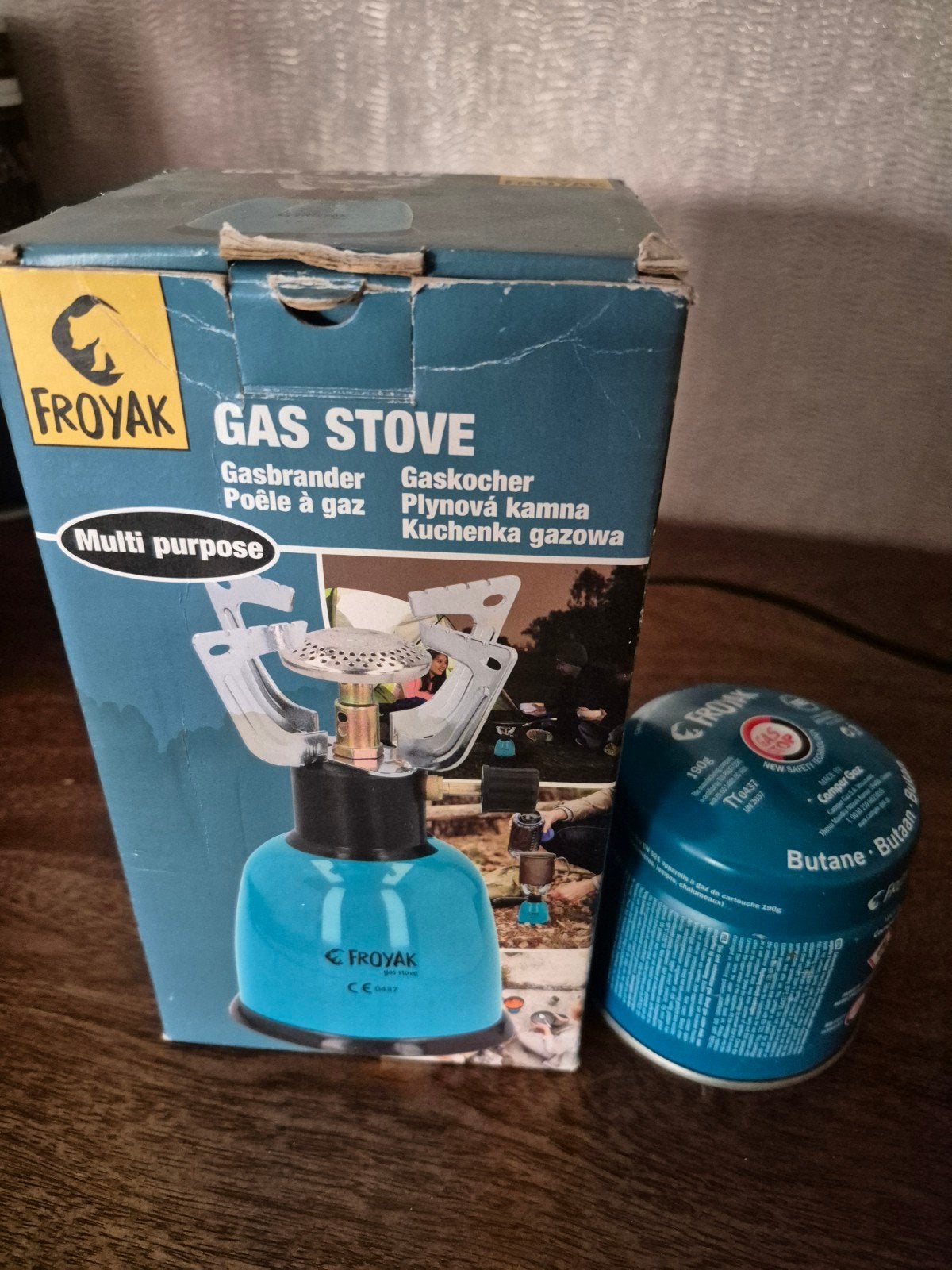 Froyak Gasbrander met gasbus - Ideaal voor camping, Ophalen of Verzenden, Gebruikt