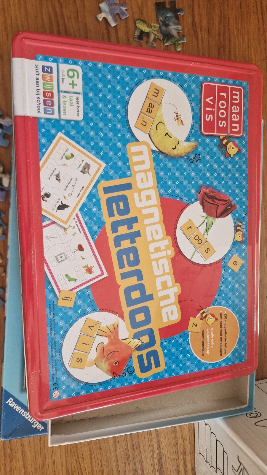 Maan Roos Vis Magnetische Letterdoos - Leerzaam & Compleet, Kinderen en Baby's, Ophalen of Verzenden, Gebruikt, Taal en Lezen