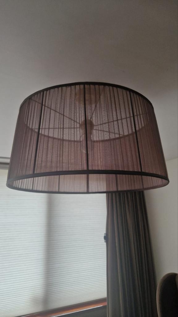 Grote organza hanglamp bruin, Ophalen, Zo goed als nieuw, Minder dan 50 cm