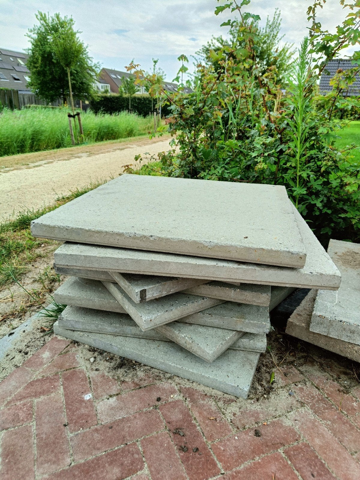 Gebruikte terrastegels beton 60 x 60, Tuin en Terras, Tegels en Klinkers, Ophalen, Gebruikt, Minder dan 5 m², Beton