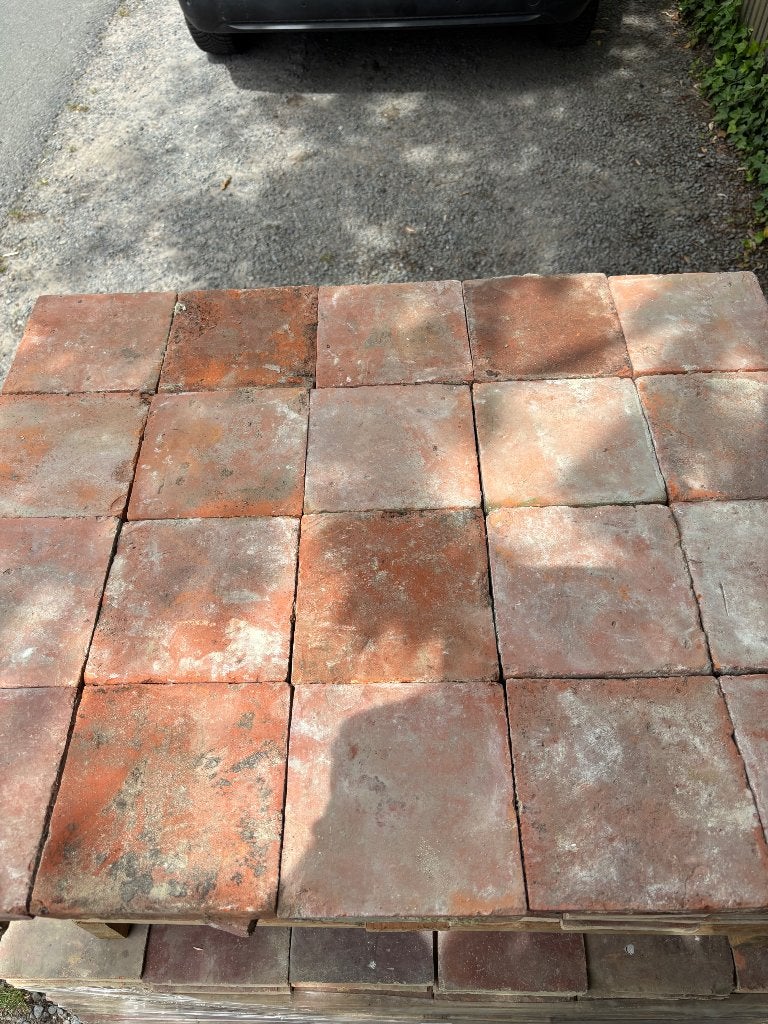 Lot Antieke terracotta tegels. Voor info BELLEN 0474220705, Ophalen