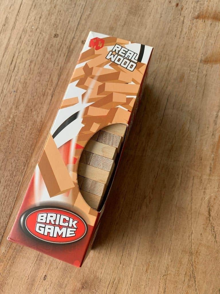 Jenga Brick Game mini – klein stapelspel voor onderweg, Ophalen of Verzenden, Zo goed als nieuw