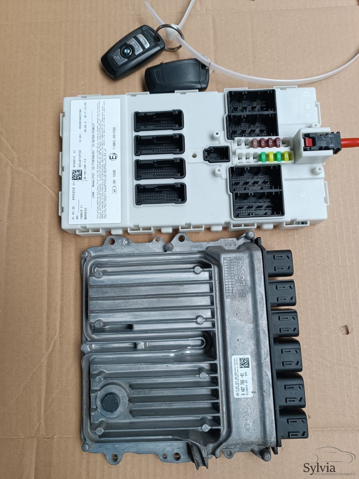 Startset ECU FEM + Contactslot B48X BMW 3 serie F30 LCI 330e, Gebruikt, -, -, Ophalen of Verzenden