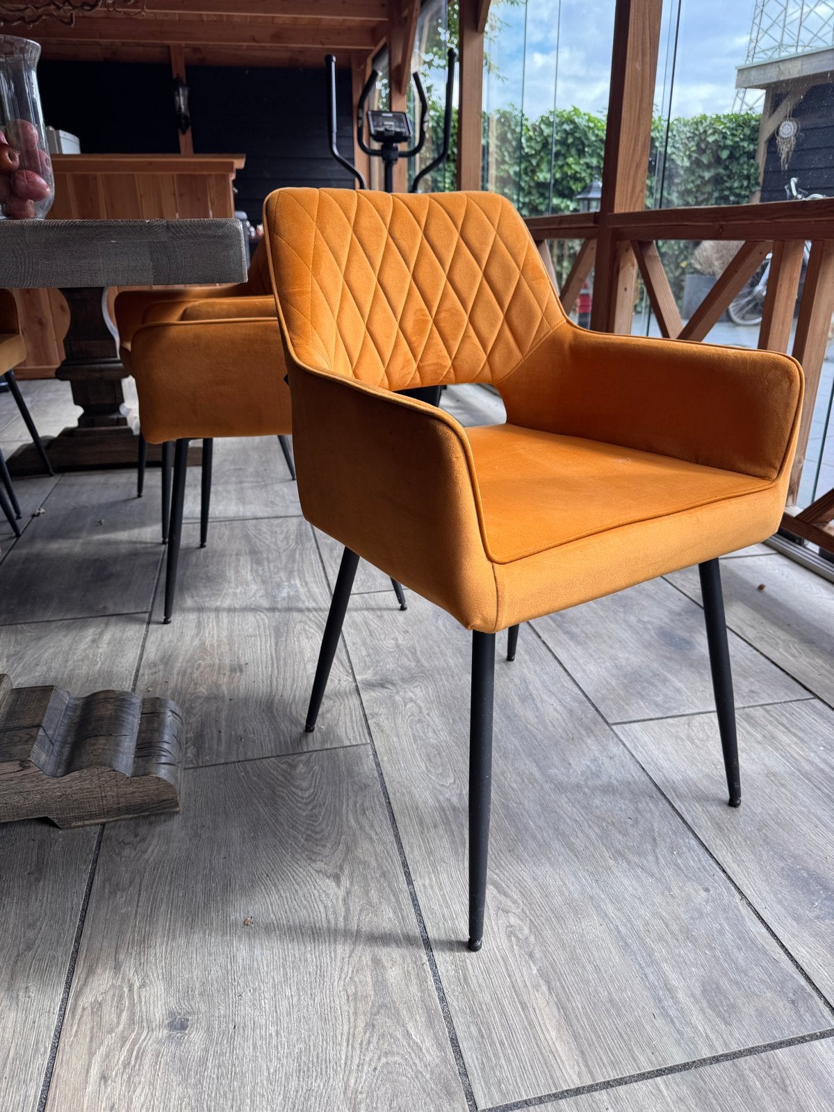 6x HELA Kira eetkamerstoelen met armleuningen, Ophalen, Overige kleuren, Zo goed als nieuw, Eén