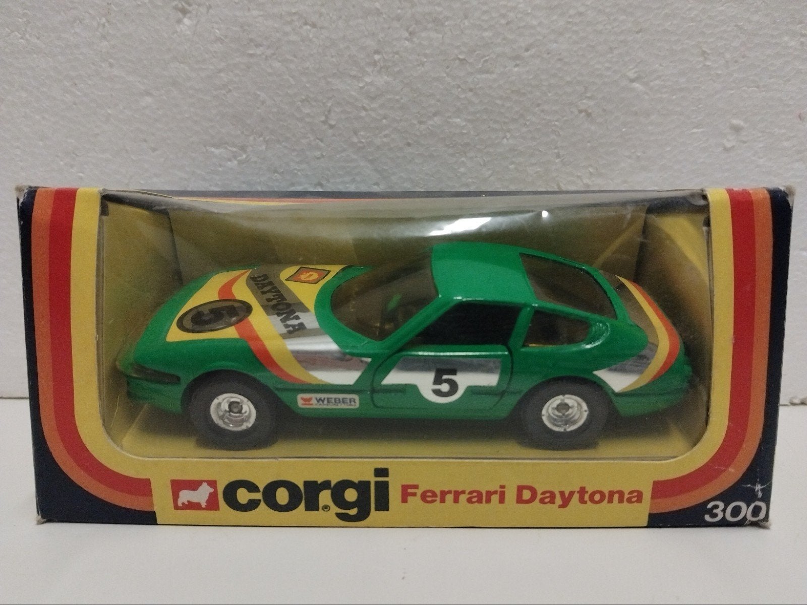 Vintage Corgi Toys Ferrari 365 GTB DAYTONA green, Ophalen of Verzenden, Zo goed als nieuw, Auto