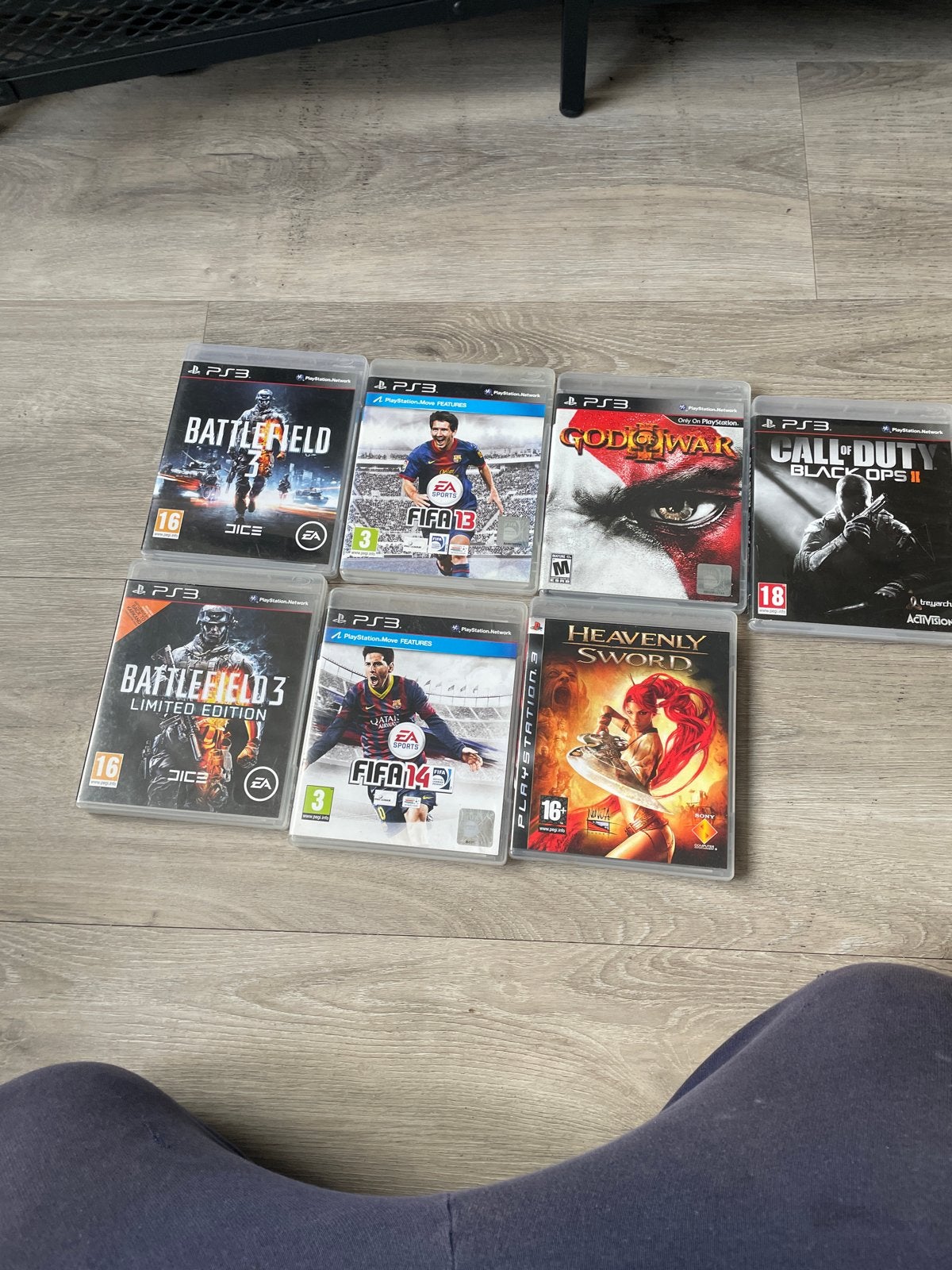 PlayStation 3 (PS3) met 2 controllers en 6 games, Phat, Met 2 controllers, Ophalen of Verzenden, 120 GB