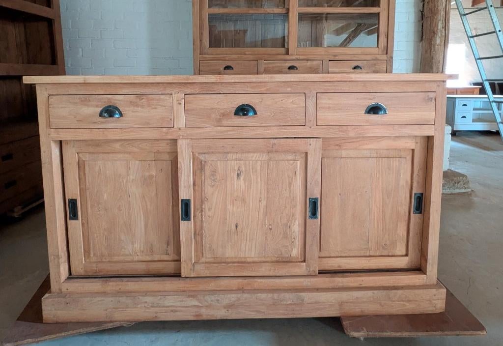 Showroommodel Teak Dressoir 150 cm, Huis en Inrichting, Kasten | Dressoirs, Ophalen, Met deur(en), 150 tot 200 cm, Teakhout
