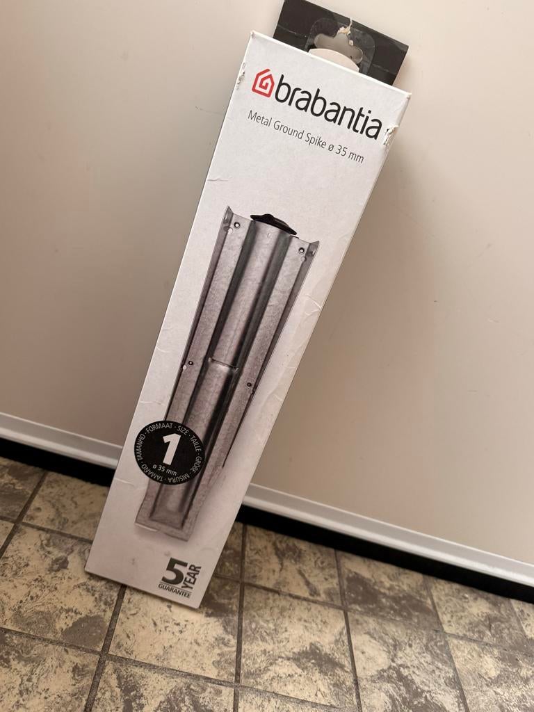 Brabantia Metalen Grondanker Ø 35 mm - Nieuw in doos, Ophalen, Nieuw