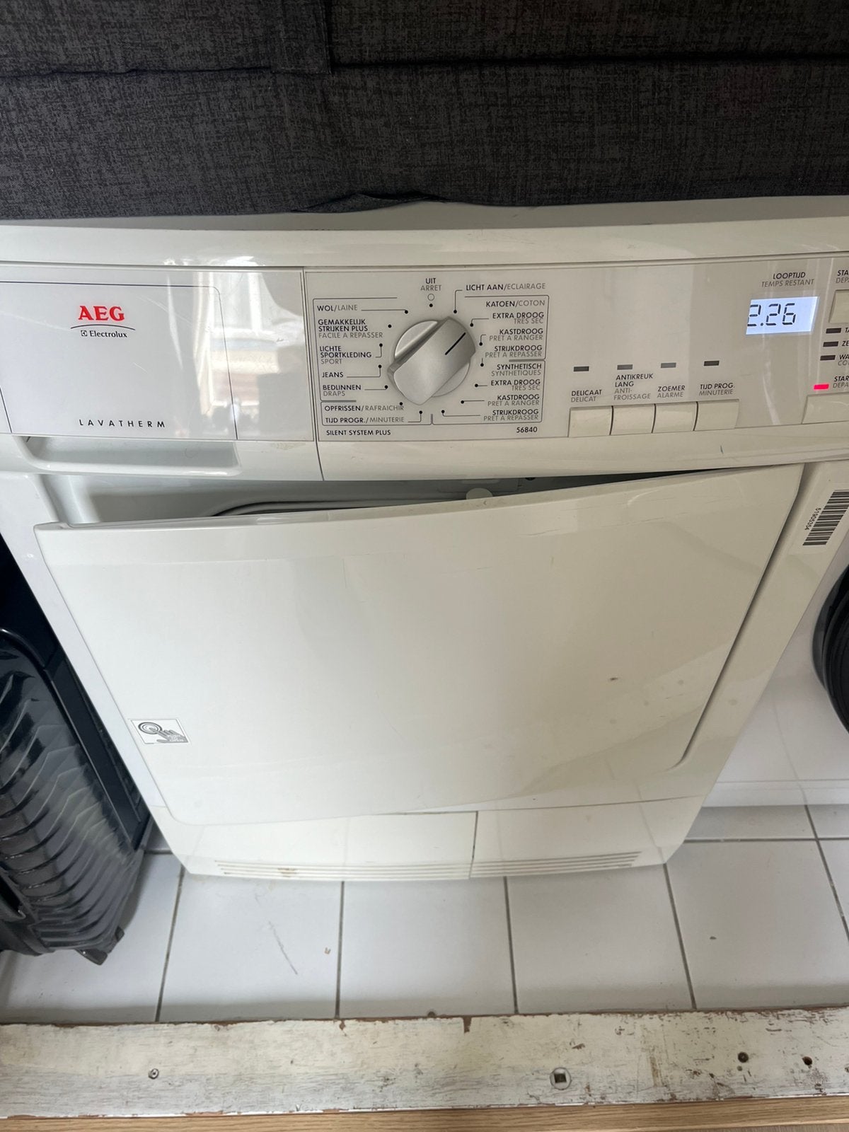 AEG Lavatherm drier, Ophalen, 6 tot 8 kg, Luchtafvoer, Zo goed als nieuw