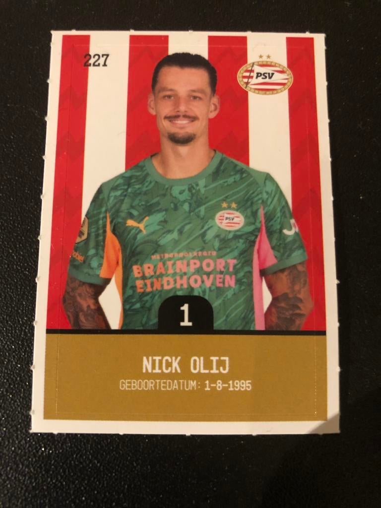Voetbalplaatje Nick Olij PSV - Nummer 227, Verzenden, Zo goed als nieuw, PSV, Poster, Plaatje of Sticker