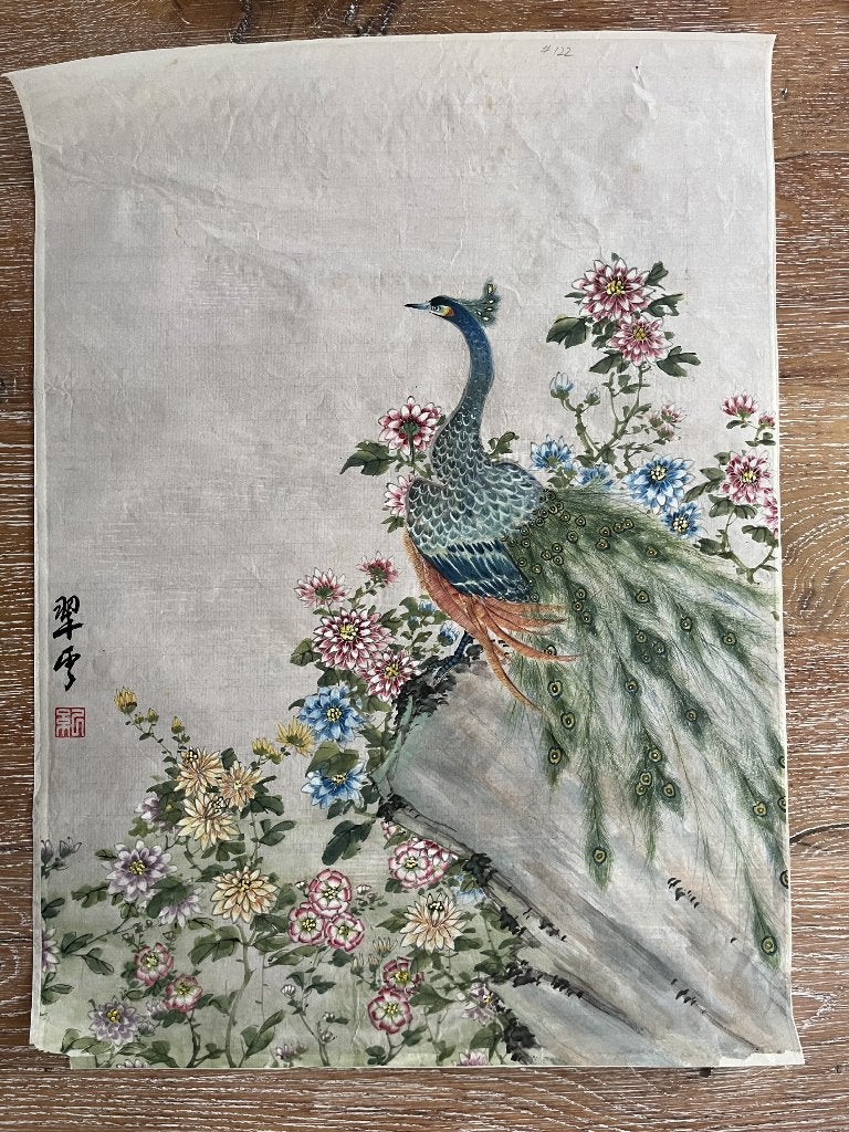 Original Chinese Watercolor Painting – Lingnan Style, Antiek en Kunst, Ophalen