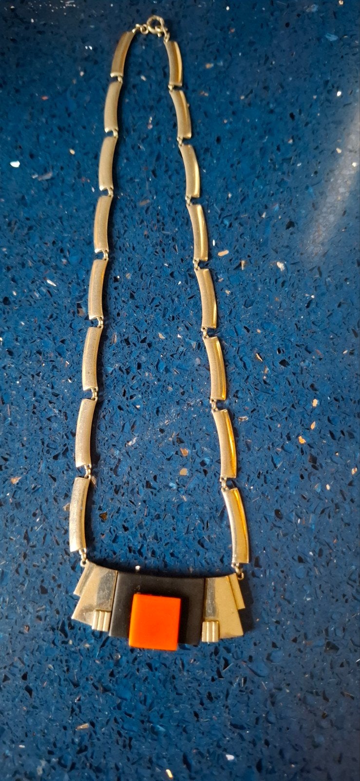 Prachtige ketting gesigneerd Germany, Ophalen of Verzenden, Gebruikt, Roze, Overige materialen