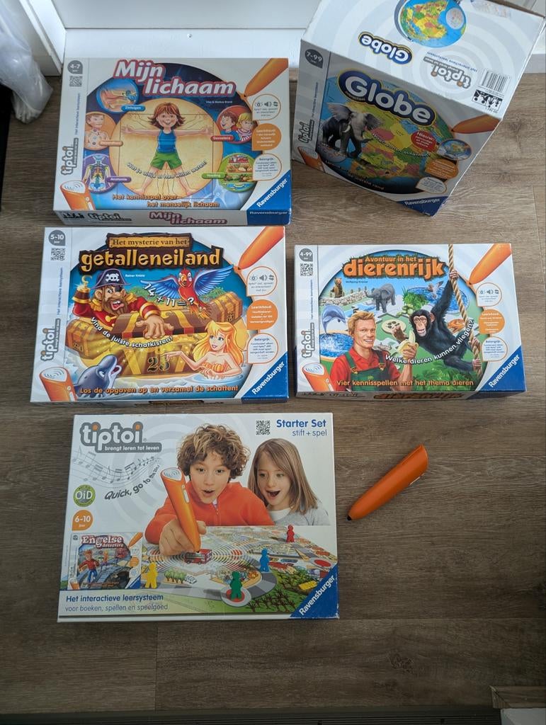 Tiptoi Starter Set met 4 spellen - Urenlang speelplezier, Ophalen of Verzenden, Gebruikt