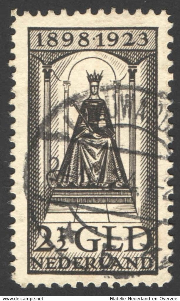 Nederland NVPH nr 130 gestempeld Jubileum 1923, Postzegels en Munten, Postzegels | Nederland, Ophalen of Verzenden, T/m 1940, Gestempeld