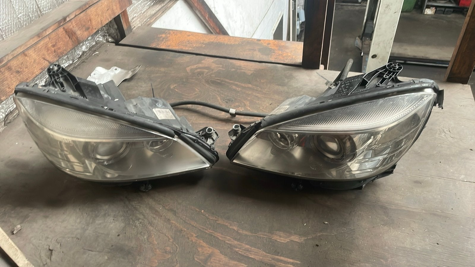 W204 Mercedes Origineel xenon koplampen set met sproeiers, Ophalen of Verzenden, Gebruikt