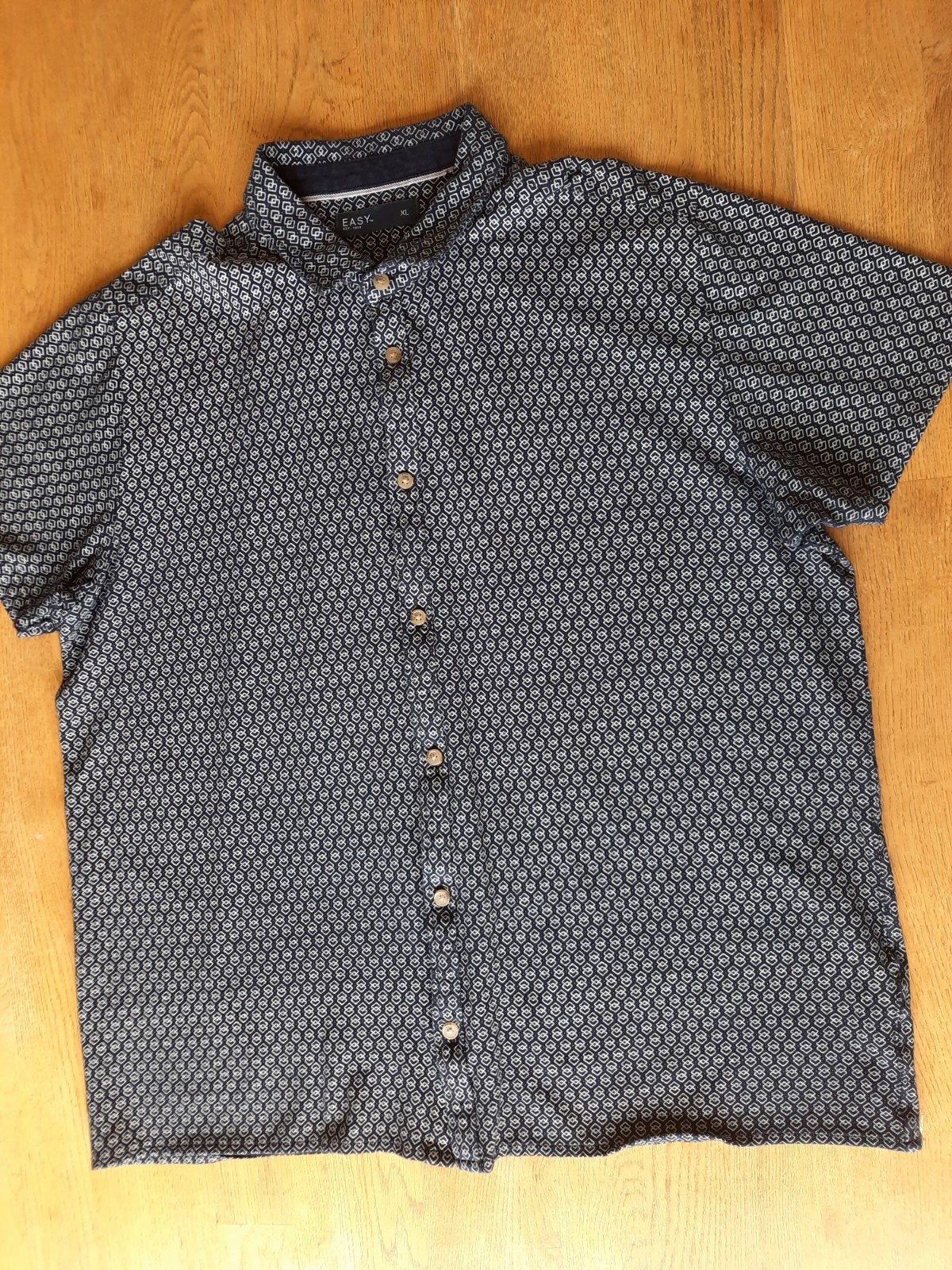 Heren shirt met knoopsluiting, maat xl,  blauw, extra lang., Blauw, EASY, Maat 56/58 (XL), Ophalen of Verzenden