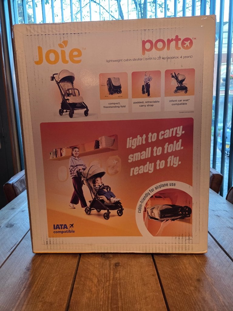 Buggy Joie Porto (kleur Cashew), Kinderen en Baby's, Ophalen of Verzenden, Nieuw, Regenhoes