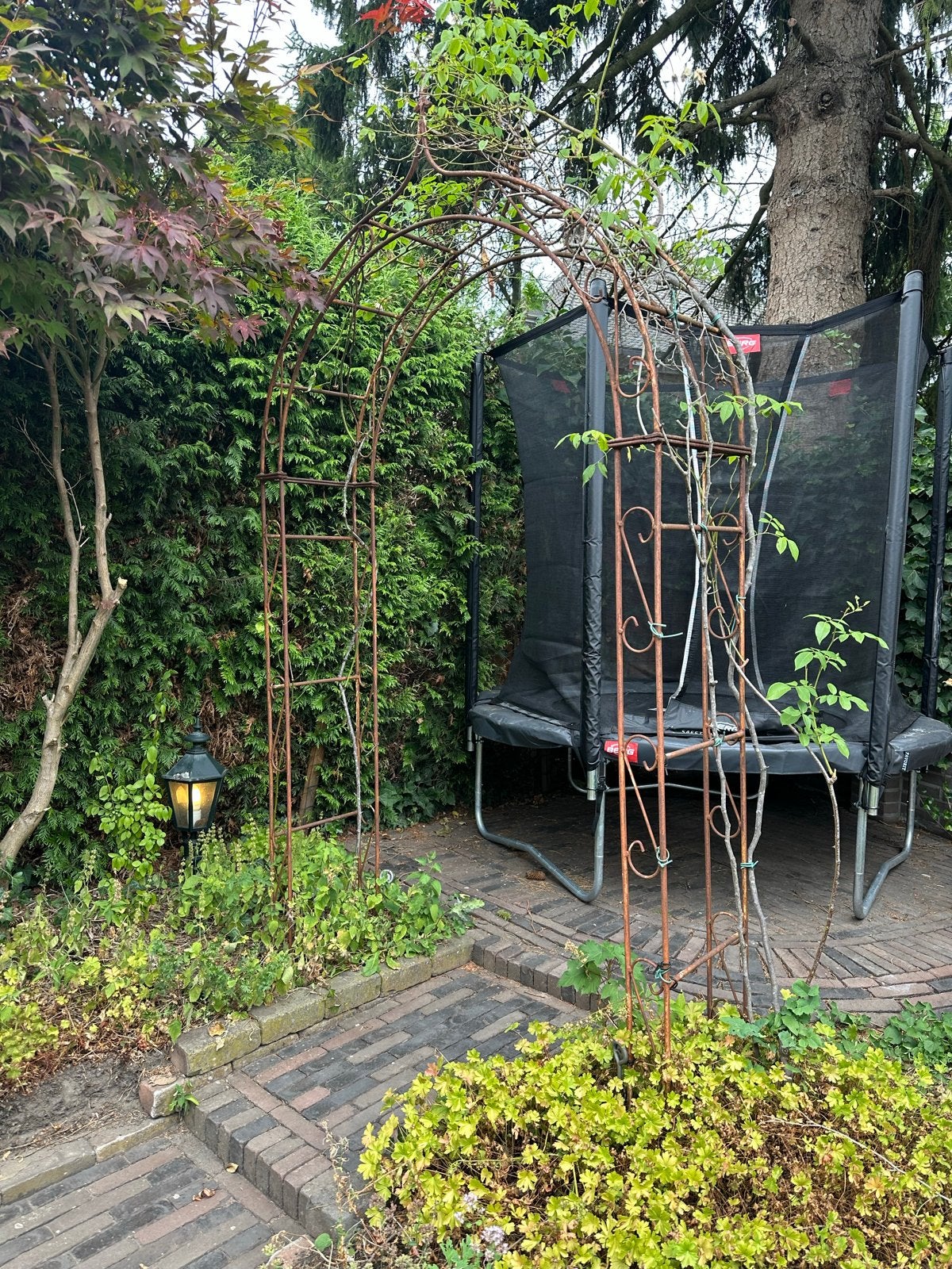 Metalen rozenboog met mooie roestige patina, Ophalen, Gebruikt
