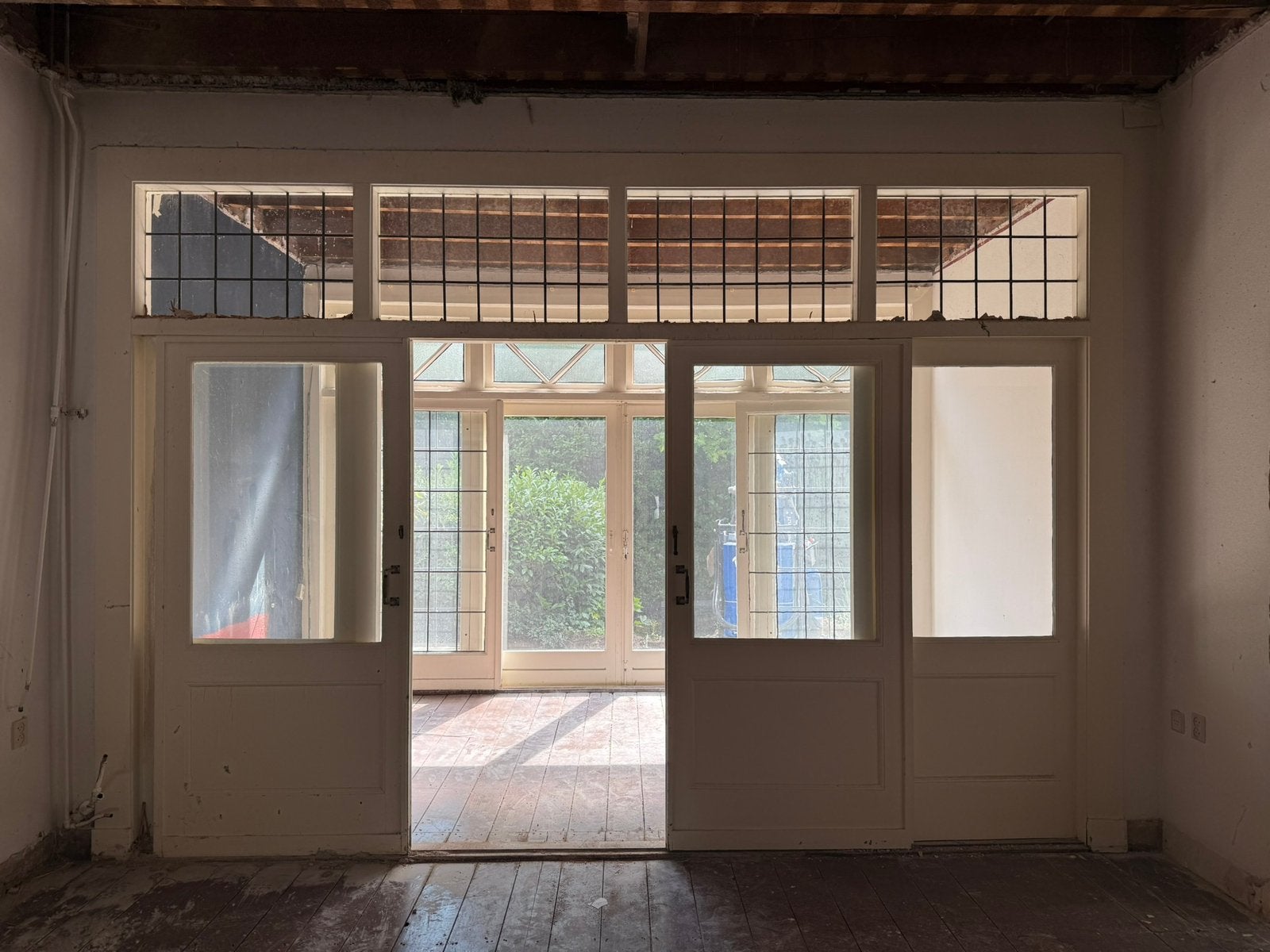 Originele antieke glas-in-lood pui, Arnhem