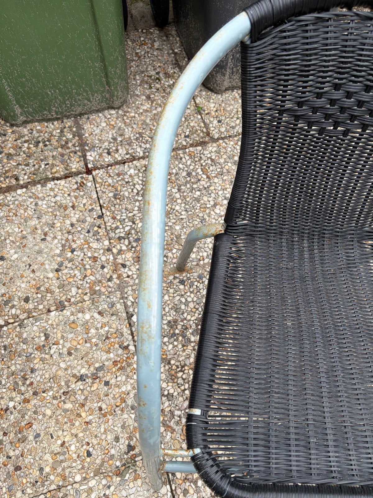 Leuk klein tuinsetje met roestvlekken - Mag voor klein prijs, Tuin en Terras, Overige materialen, Gebruikt, Eettafel, Tuinset