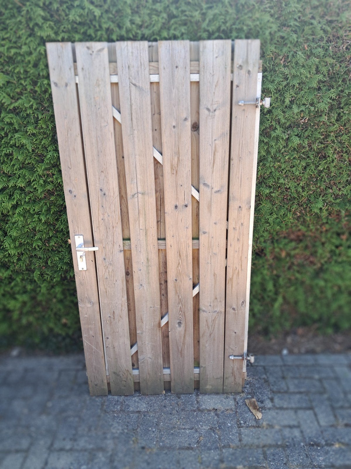Schuttingdeur met stalen frame 180x90 cm. Poort ijzer frame, Ophalen, 1 tot 2 meter, Minder dan 3 meter, Zo goed als nieuw