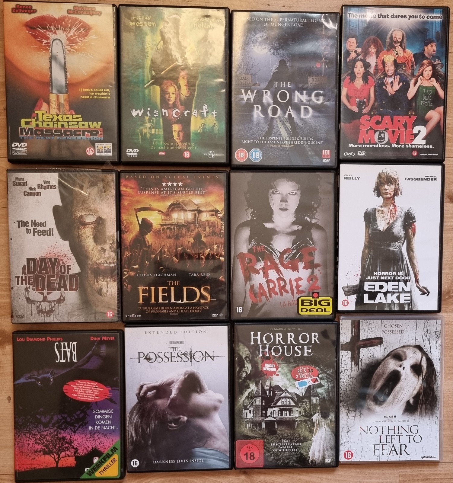 Horror dvd's, ongeveer 60 stuks, Vanaf 12 jaar, Ophalen of Verzenden, Overige genres, Nederlands