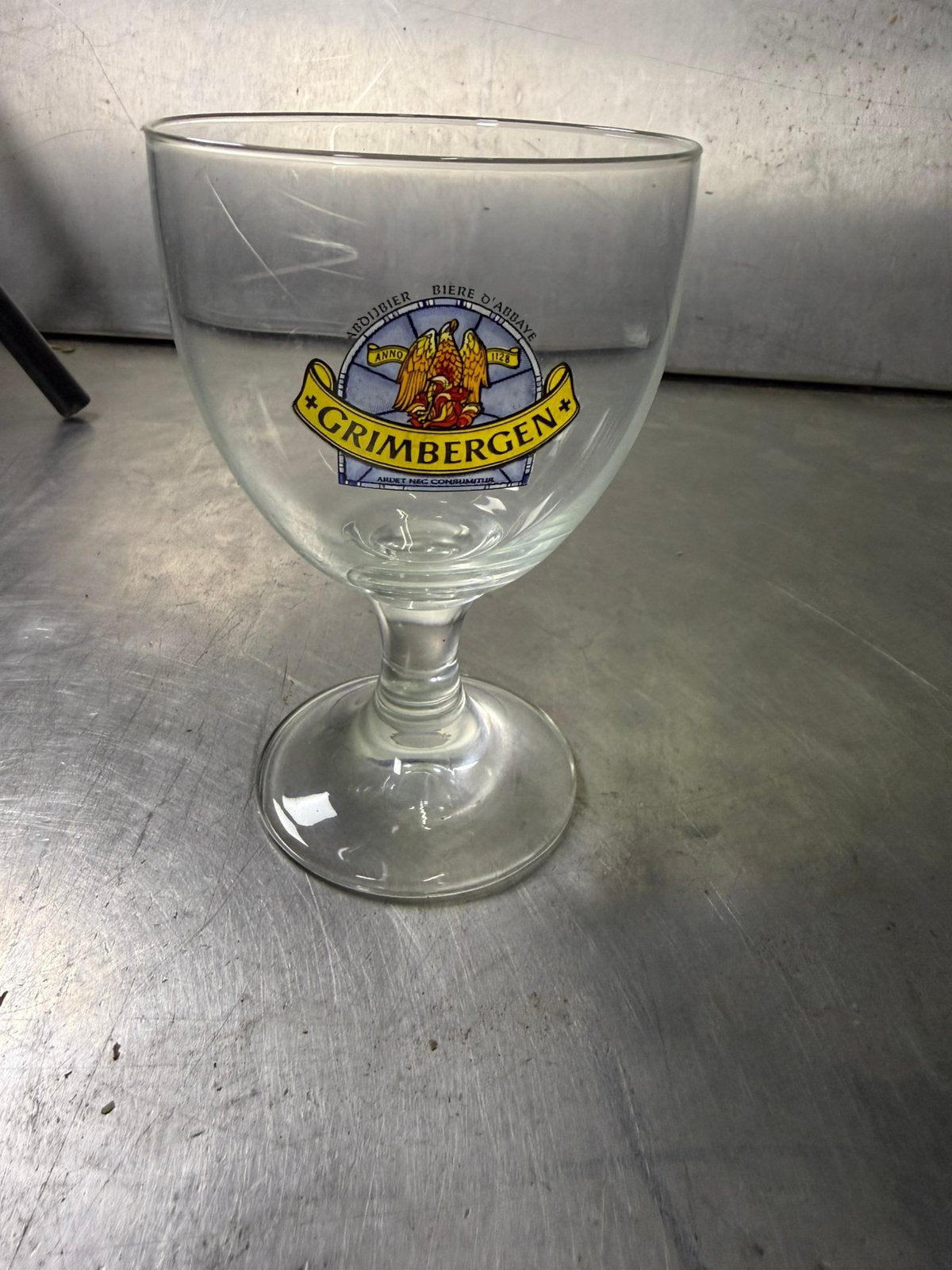 5 grimbergen speciaal bier glazen, Verzamelen, Ophalen of Verzenden, Zo goed als nieuw, Glas of Glazen, Overige merken