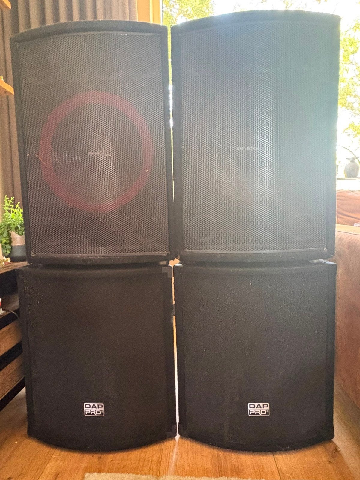 DAP Audio Pro Speakerset met Phonic MAR 2 Versterker, Gebruikt, Speakerset, Geschikt voor surround/home cinema, Ophalen