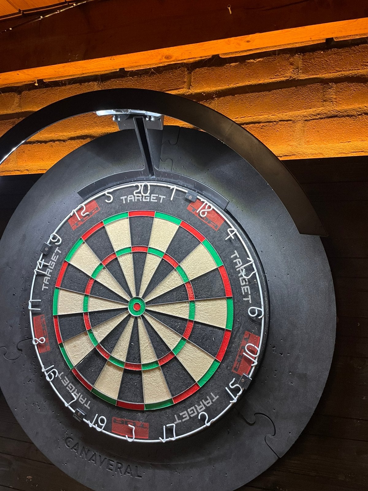 Dartbord + verlichting .Winmau Michael van Gerwen en meer, Ophalen, Nieuw, Pijlen