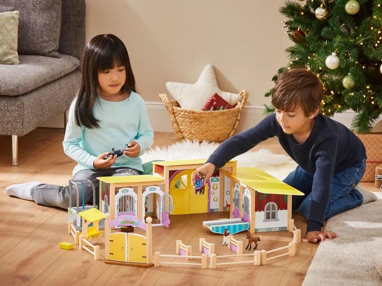 NIEUW Playtive houten speelset paarden ranche boerderij, Ophalen of Verzenden, Nieuw