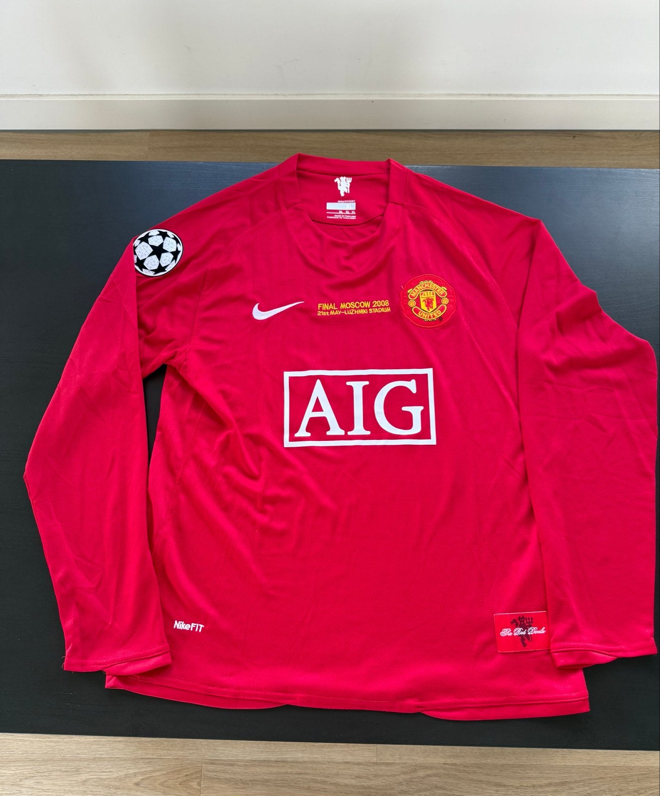 Manchester United Ronaldo #7 Thuisshirt 2007/2008 Maat XL, Sport en Fitness, Maat XL, Verzenden, Zo goed als nieuw, Shirt