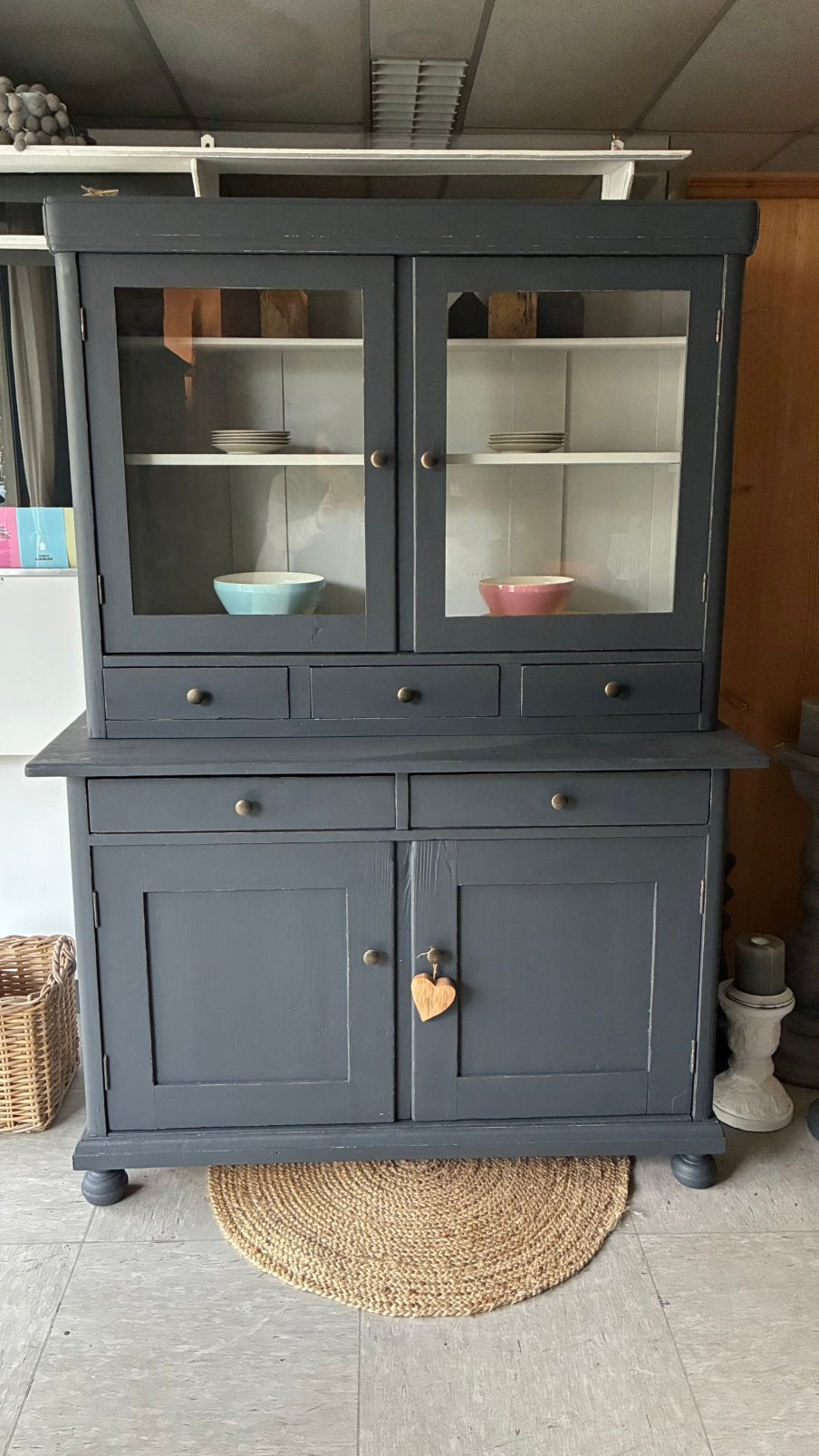 Brocante buffetkast Valance (2 delen), Antiek en Kunst, Ophalen of Verzenden