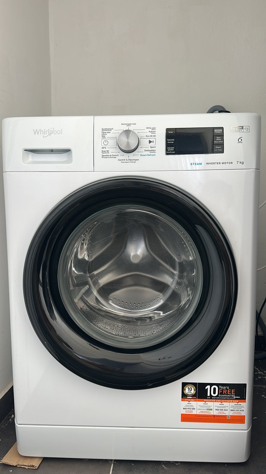 Whirlpool wasmachine zgan, Ophalen, Zo goed als nieuw, 85 tot 90 cm, 1200 tot 1600 toeren