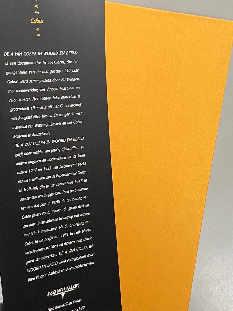 De A van Cobra in woord en beeld, 50 jaar Cobra, Boeken, Ophalen of Verzenden, Zo goed als nieuw, Schilder- en Tekenkunst