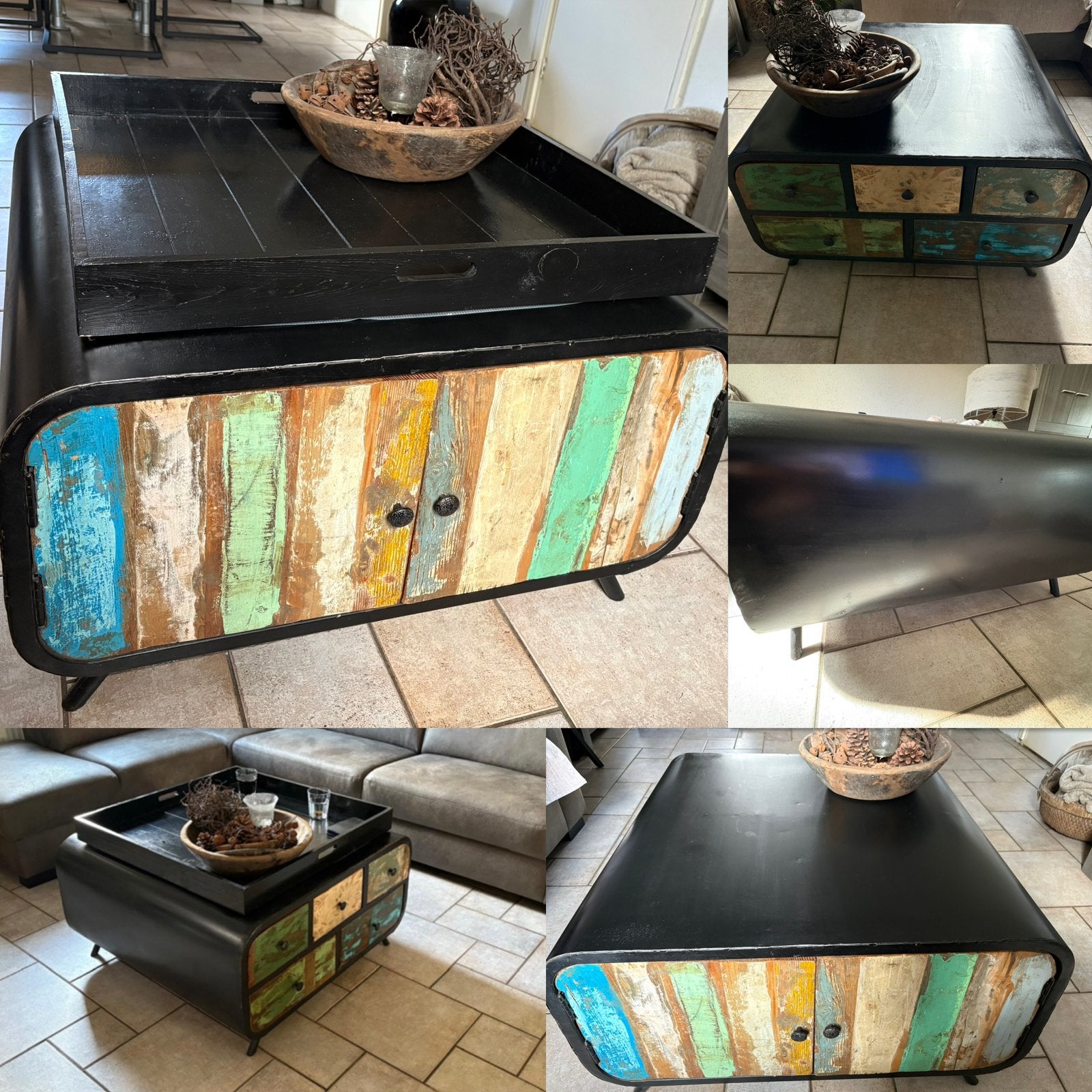 Salontafel, Huis en Inrichting, Tafels | Salontafels, Ophalen, 100 tot 150 cm, 50 tot 100 cm, Zo goed als nieuw