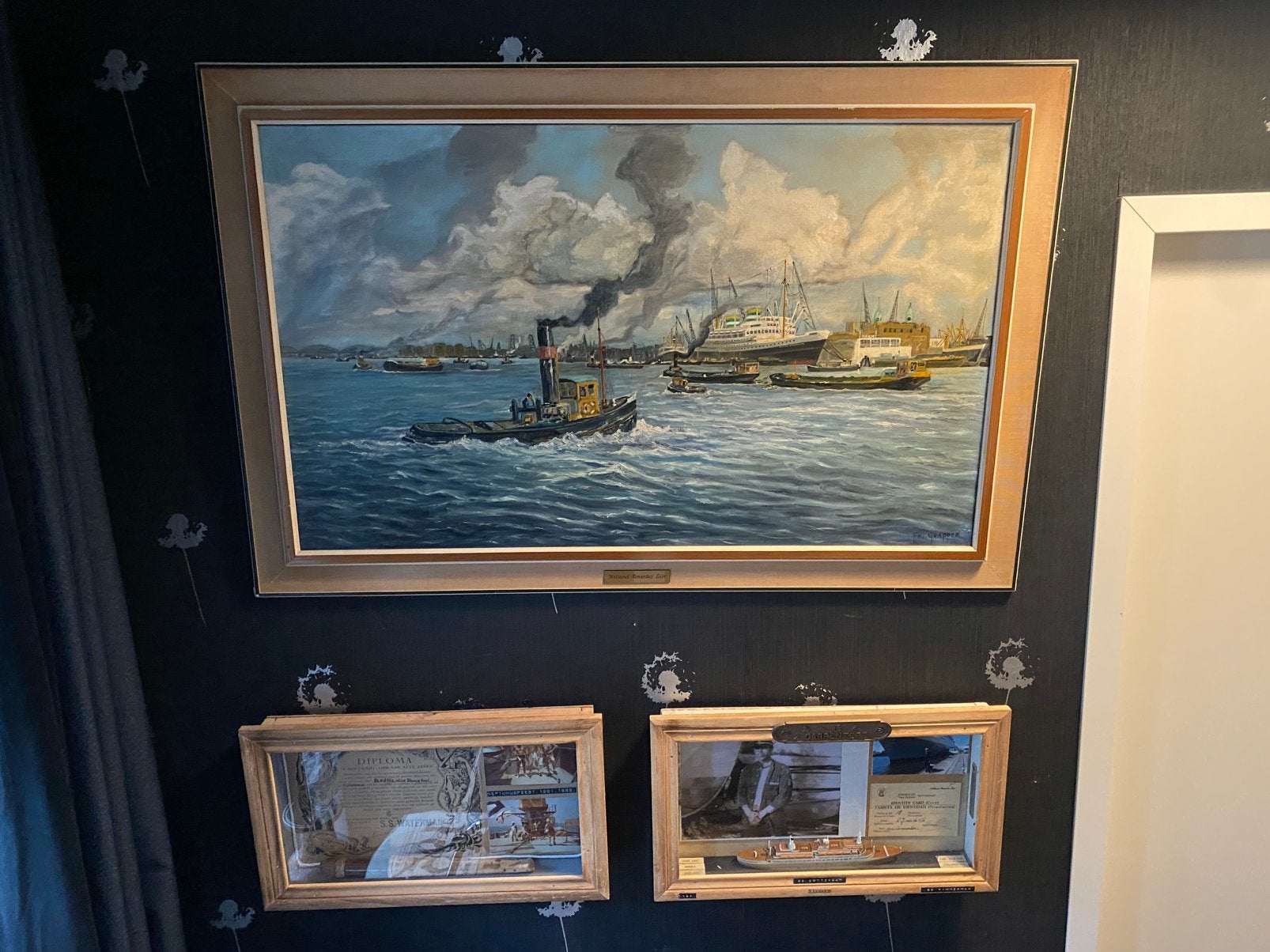 Schilderij. Nieuw Amsterdam. HAL., Antiek en Kunst, Kunst | Schilderijen | Klassiek, Ophalen of Verzenden