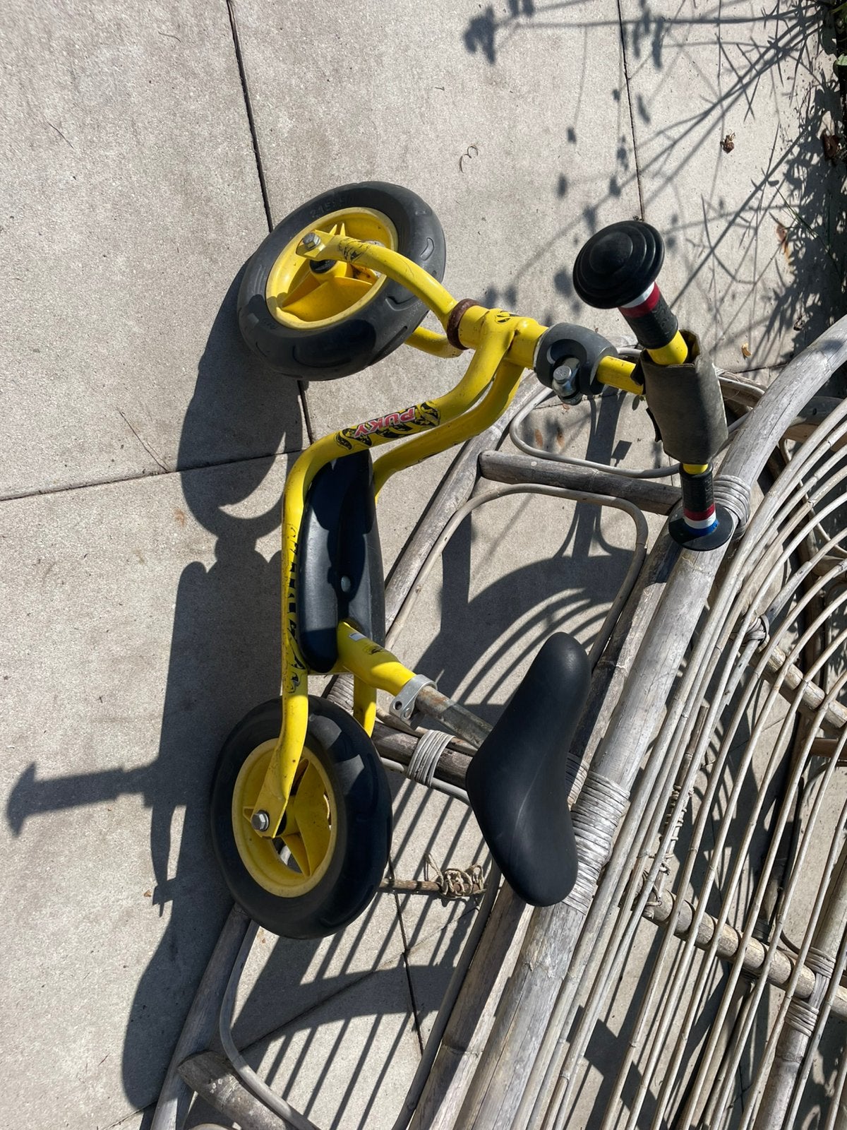 Gele Puky mini, Ophalen, Zo goed als nieuw, Loopfiets