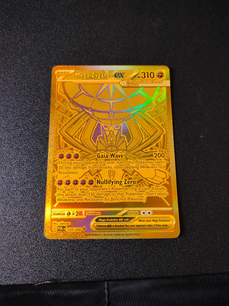Mega Zygarde EX Gold 124/88 Mint/NM, Hobby en Vrije tijd, Verzamelkaartspellen | Pokémon, Ophalen of Verzenden, Zo goed als nieuw