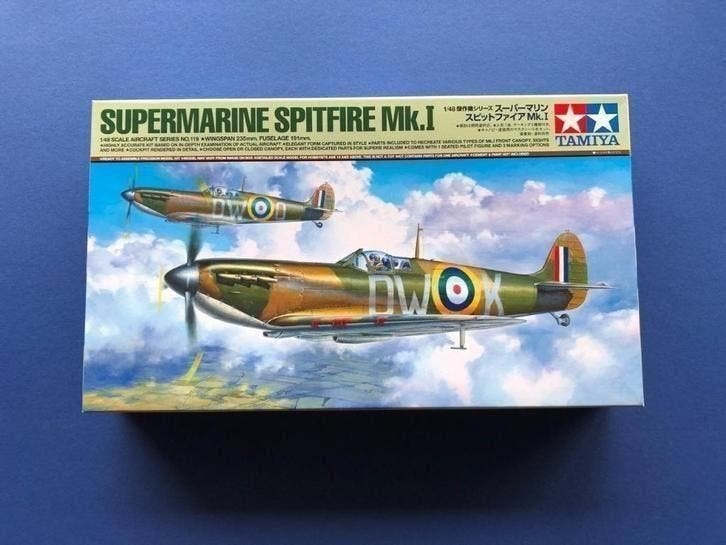 Tamiya	61119	Supermarine Spitfire Mk.I	1/48, Verzenden, Nieuw, Groter dan 1:72, Overige merken