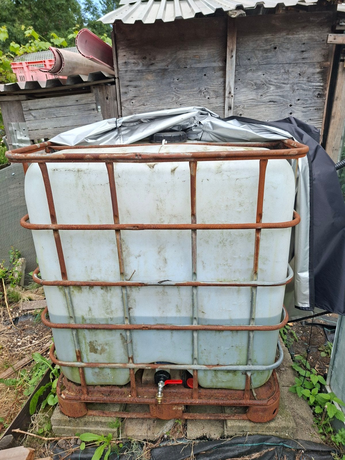1000 liter IBC container, Ophalen, Gebruikt