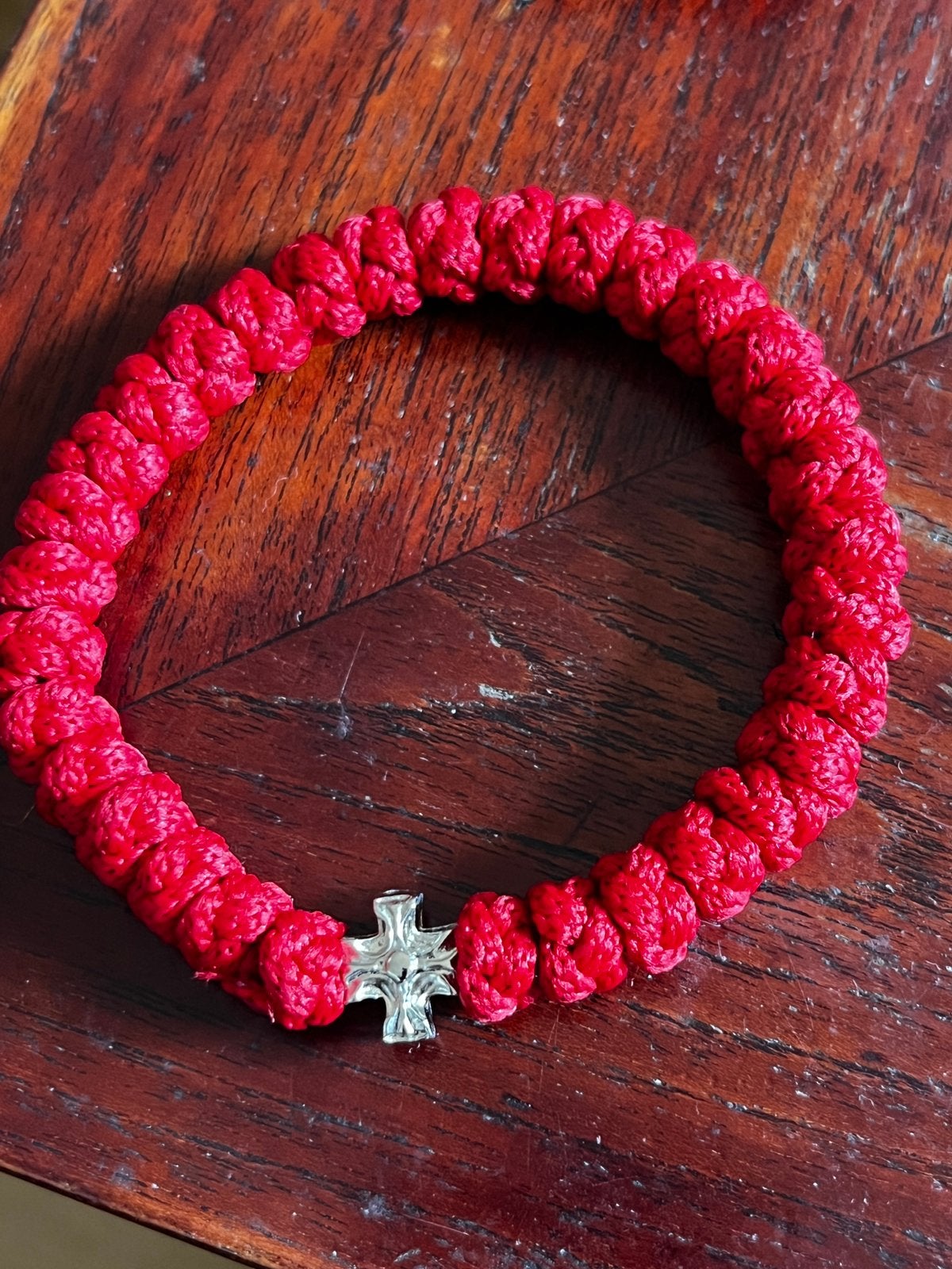 Christelijk Orthodox Byzantijnse bid armband, nieuw, rood, Ophalen of Verzenden, Nieuw, Sieraad