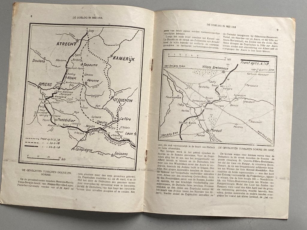 De oorlog in mei 1918 met illustraties en schetskaartjes, Gelezen, Ophalen of Verzenden, Landmacht, Voor 1940