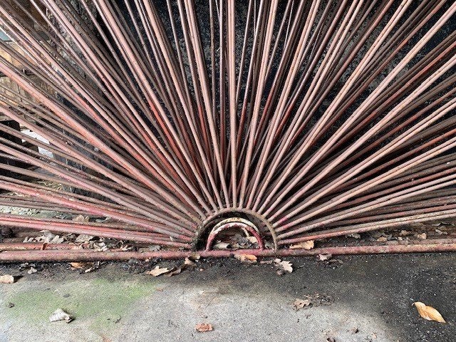 Antiek smeedijzeren hekwerk - Tuinpoort - 8 stuks, Ophalen, Gebruikt, BarrelAtelier, Info@barrelatelier.nl