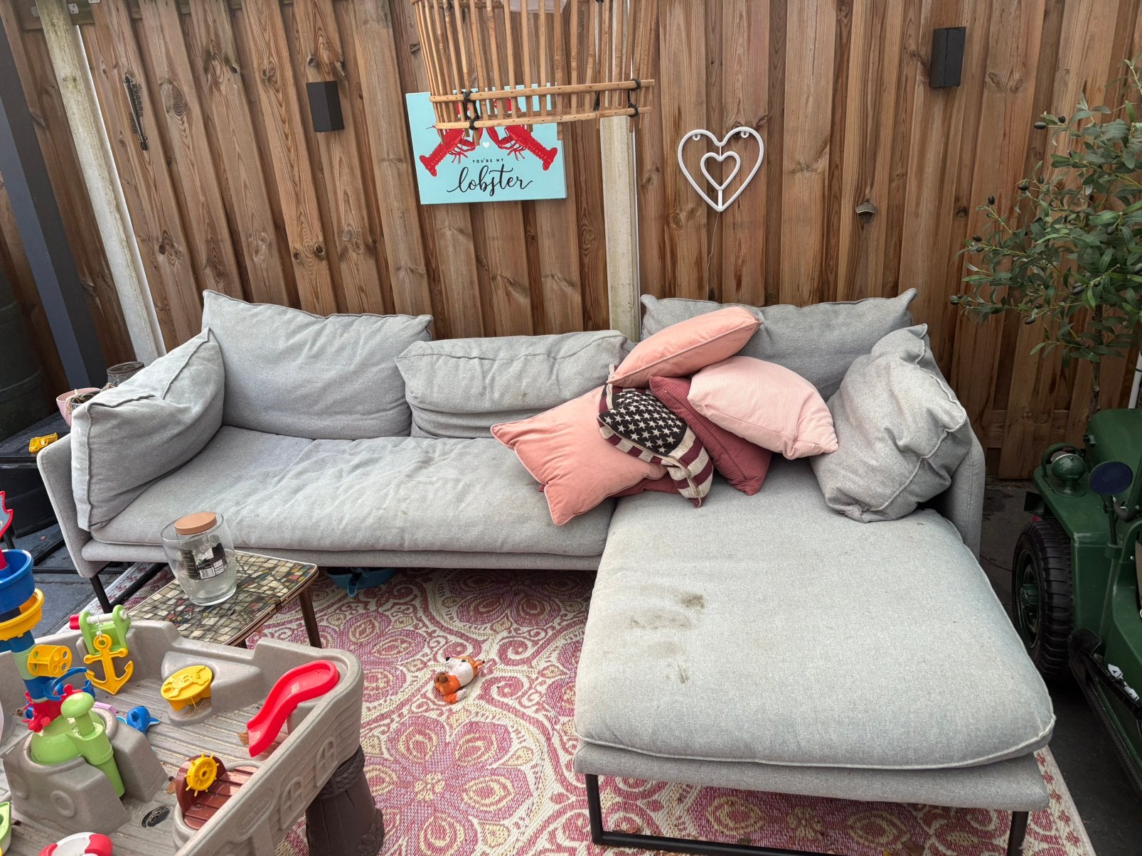 Bank, Tuin en Terras, Ophalen, Zo goed als nieuw, Bank