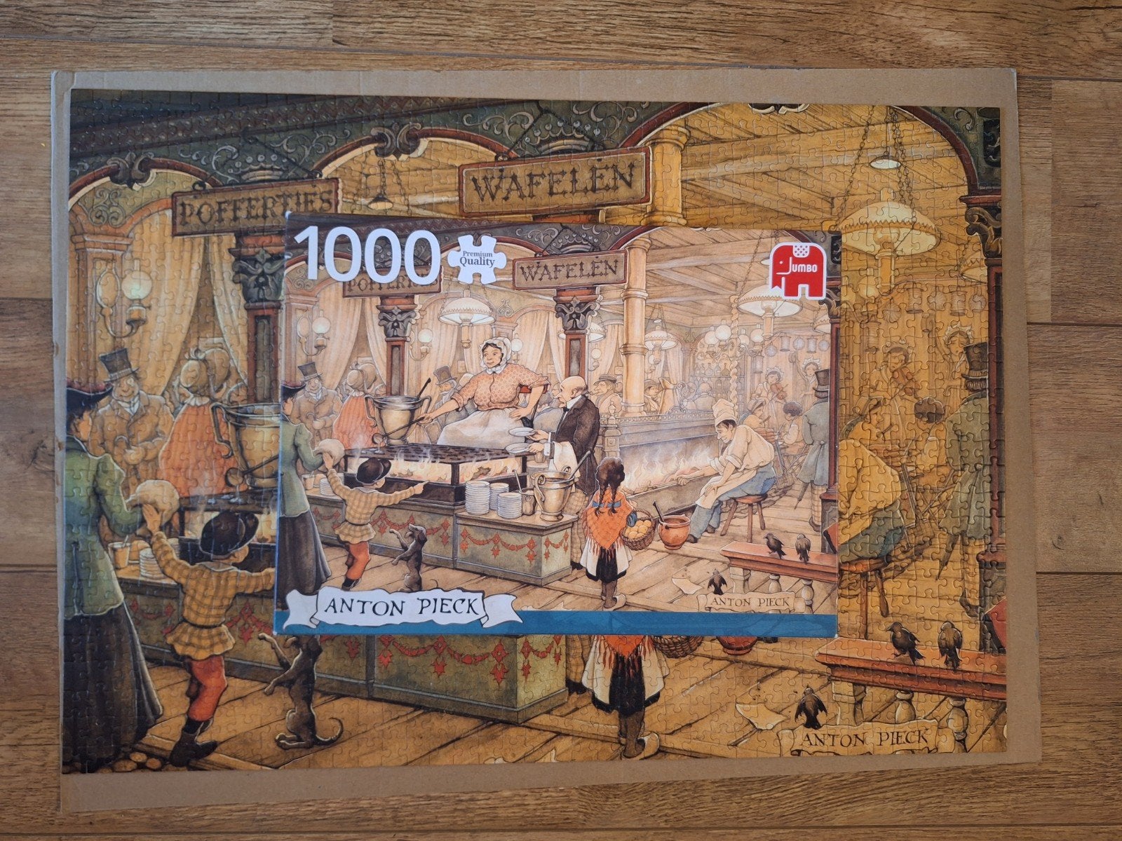 Anton Pieck puzzel 'poffertjes', Ophalen of Verzenden, 500 t/m 1500 stukjes, Gebruikt, Legpuzzel
