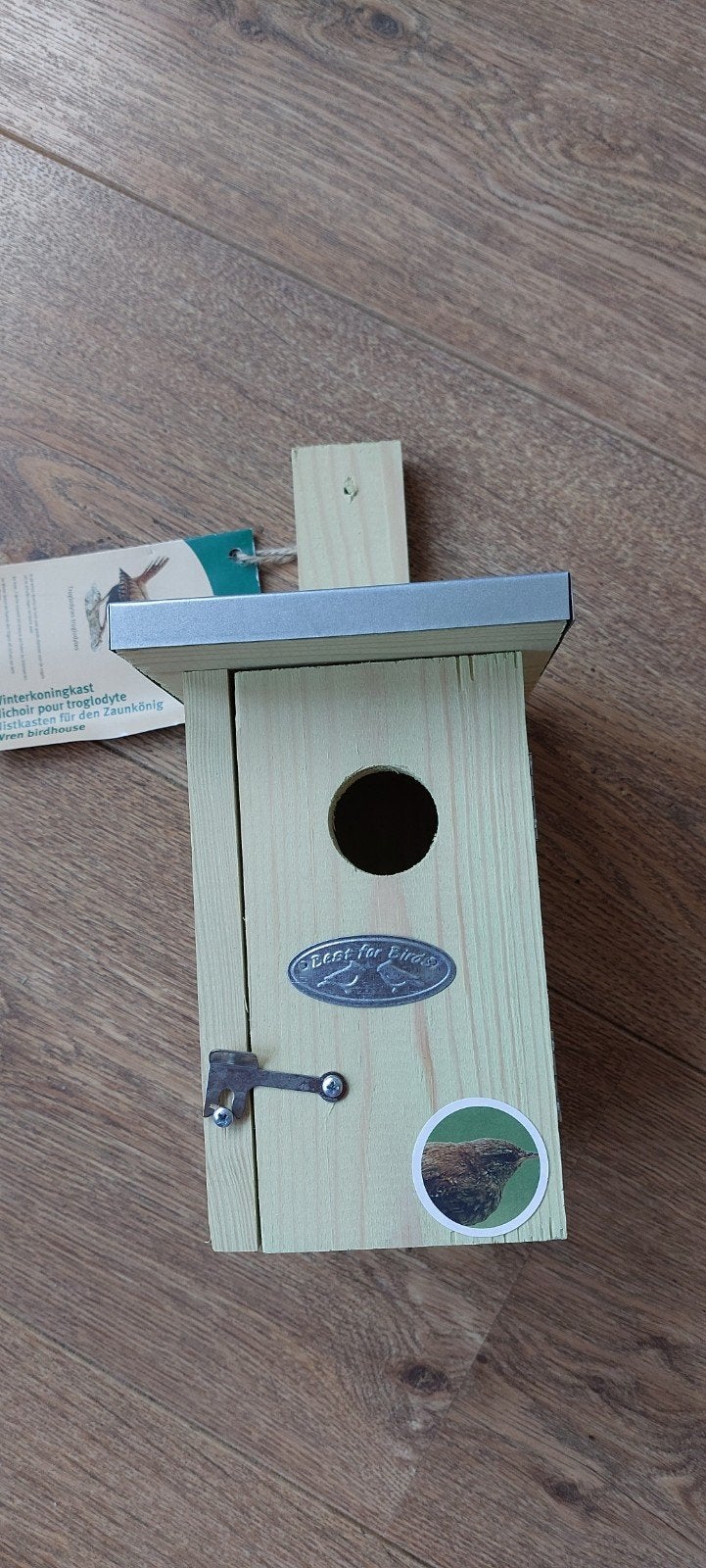 Houten vogelhuisje /winterkoningkast, Ophalen of Verzenden