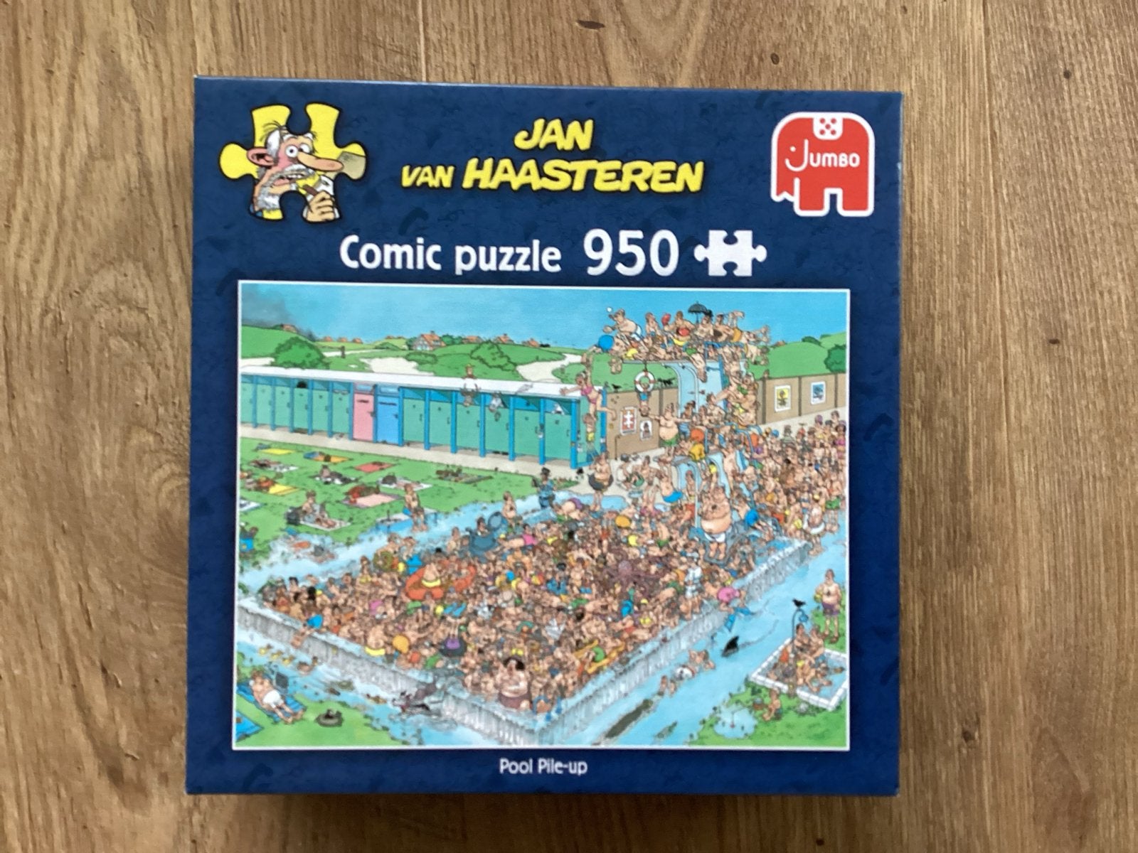 Jan van Haasteren Comic Puzzel - Pool Pile-up 950 stukjes, Ophalen of Verzenden, 500 t/m 1500 stukjes, Zo goed als nieuw, Legpuzzel