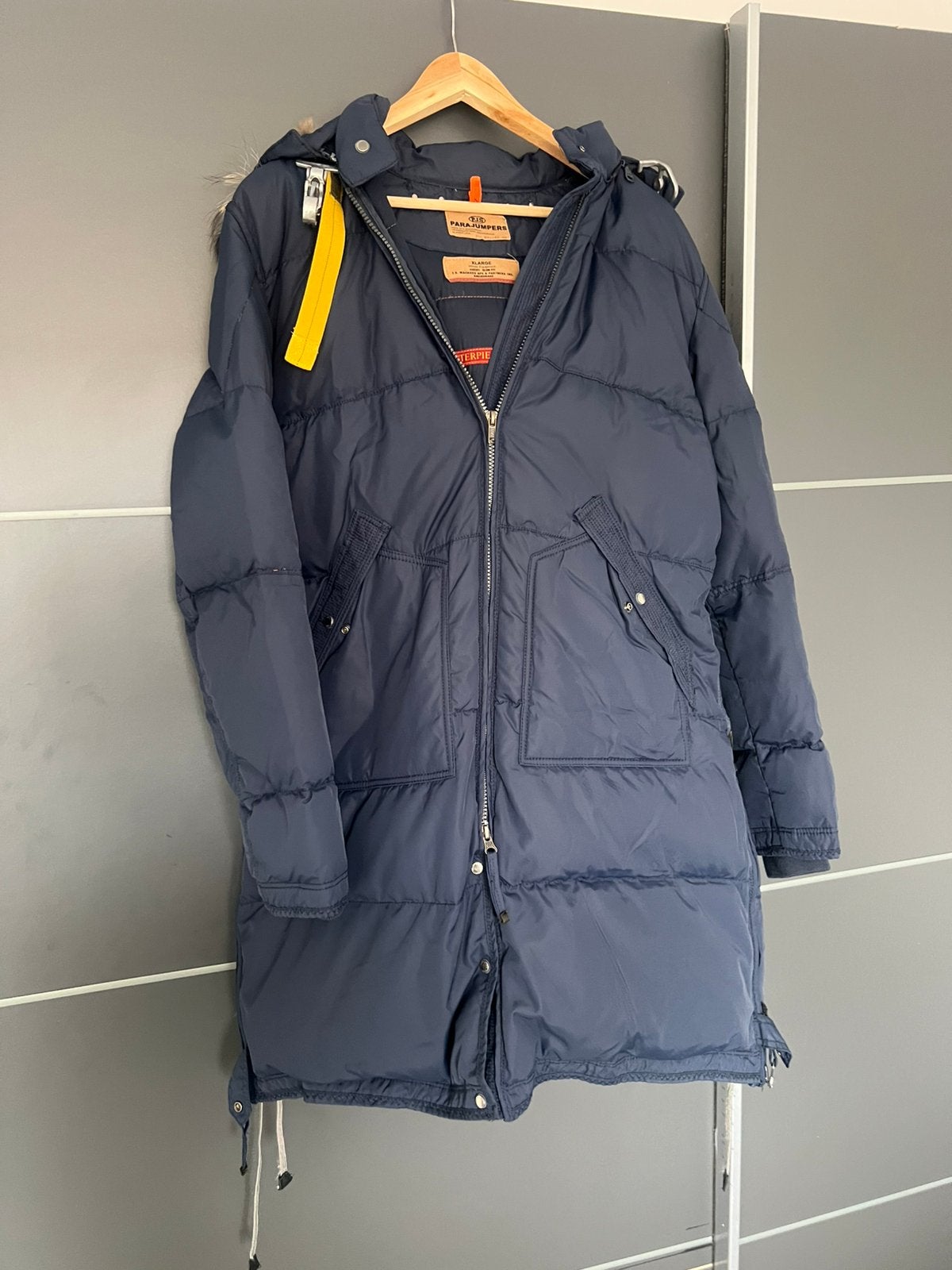 Parajumpers winterjas – Donkerblauw, Kleding | Dames, Ophalen, Zo goed als nieuw, Maat 46/48 (XL) of groter, Blauw