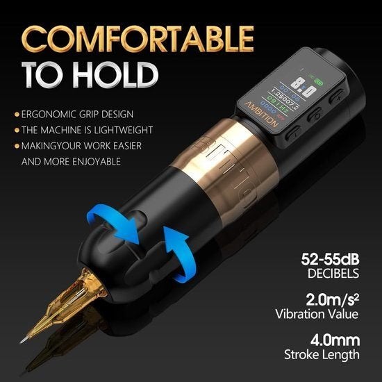 Tattoo Machine - Tattoo pen - Tattoo Set - Slag 4.0mm - 1300, Corvance B.V., Verzenden, Nieuw, Corvancebol@gmail.com